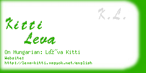 kitti leva business card